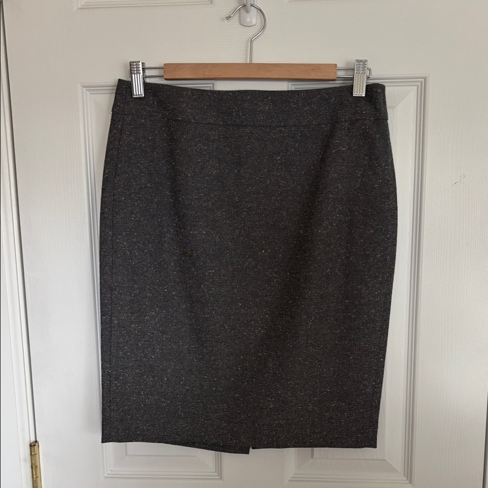 Ann Taylor Charcoal Gray Tweed Pencil Skirt Size Petite 6